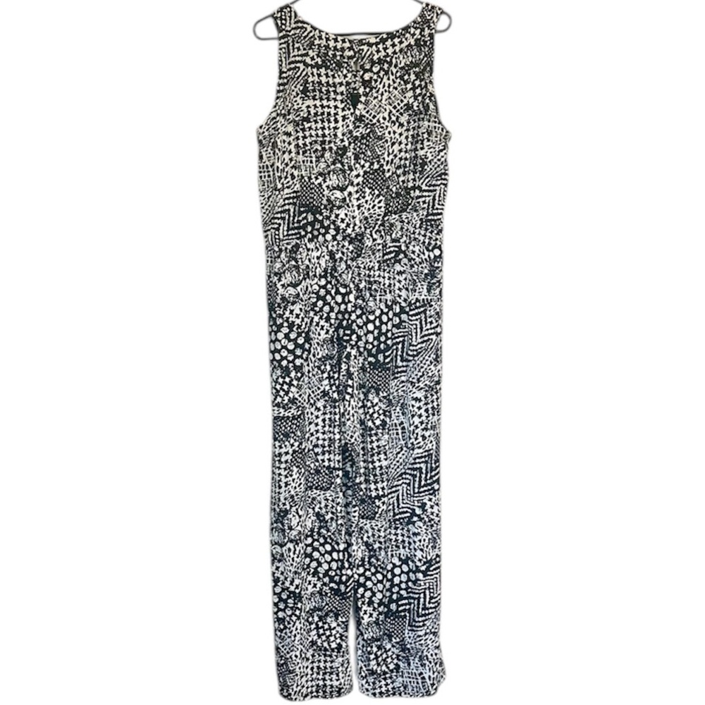 Style & Co. Black and White Geometric Wide Leg Jumpsuit - Size: 2X - Picture 9 of 9